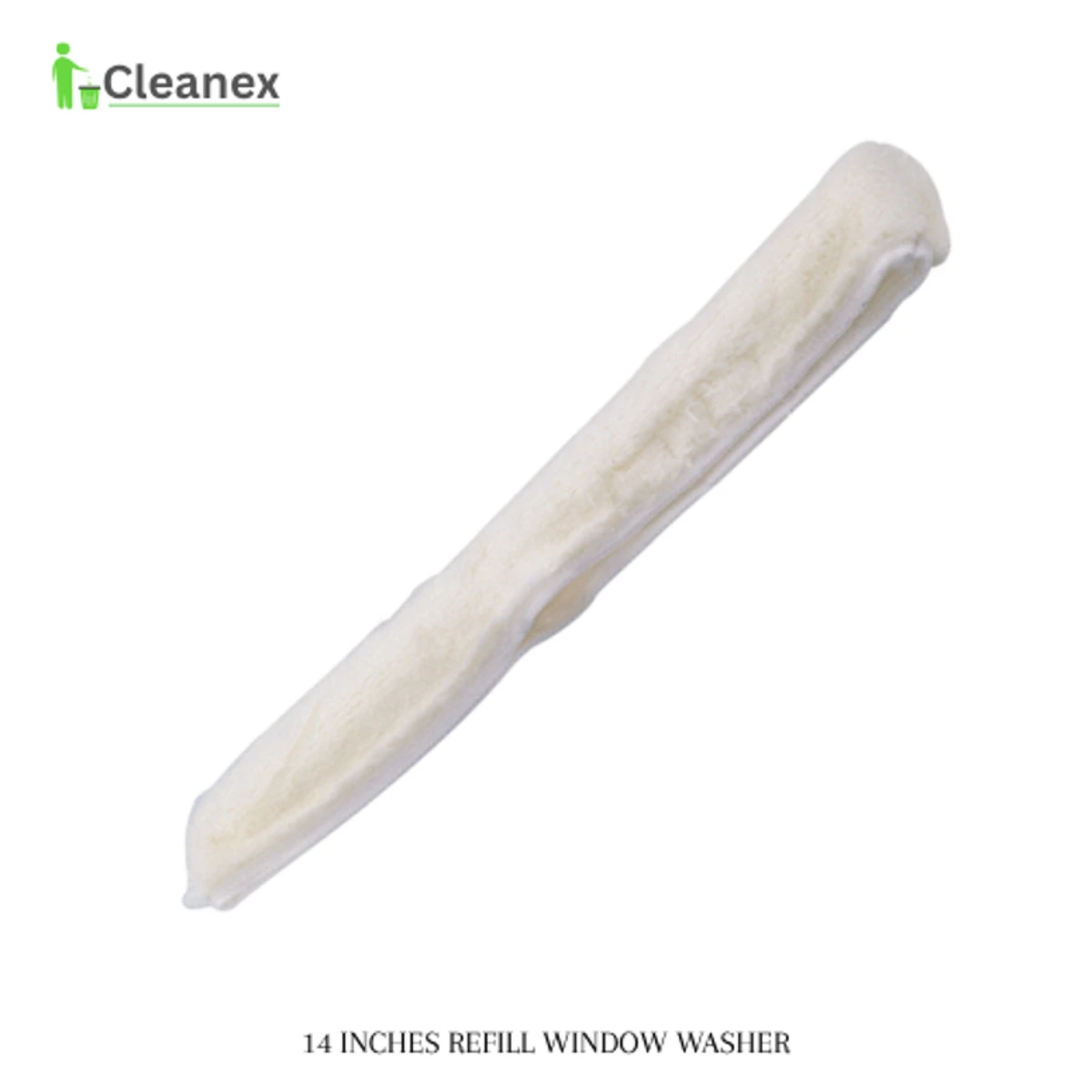 152 14" Refill Window Washer Sleeve | Microfiber Replacement (White) - Image 1