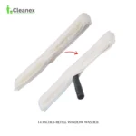 14" Refill Window Washer Sleeve | Microfiber Replacement (White) - Image 2