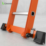 Sturdy Heavy Duty step Ladder with Equipment Holder and Integrated Wheels - Image 10